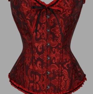 READ DESCRIPTION Red steel bone corset SHEIN